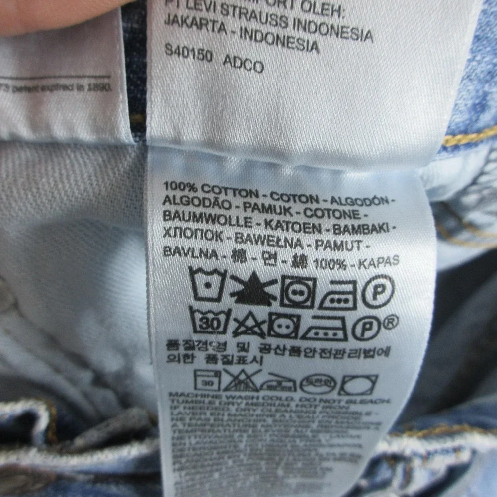 Levis 569 Jeans Mens 36x29 Blue Relaxed Straight Light Wash Denim Casual Pants